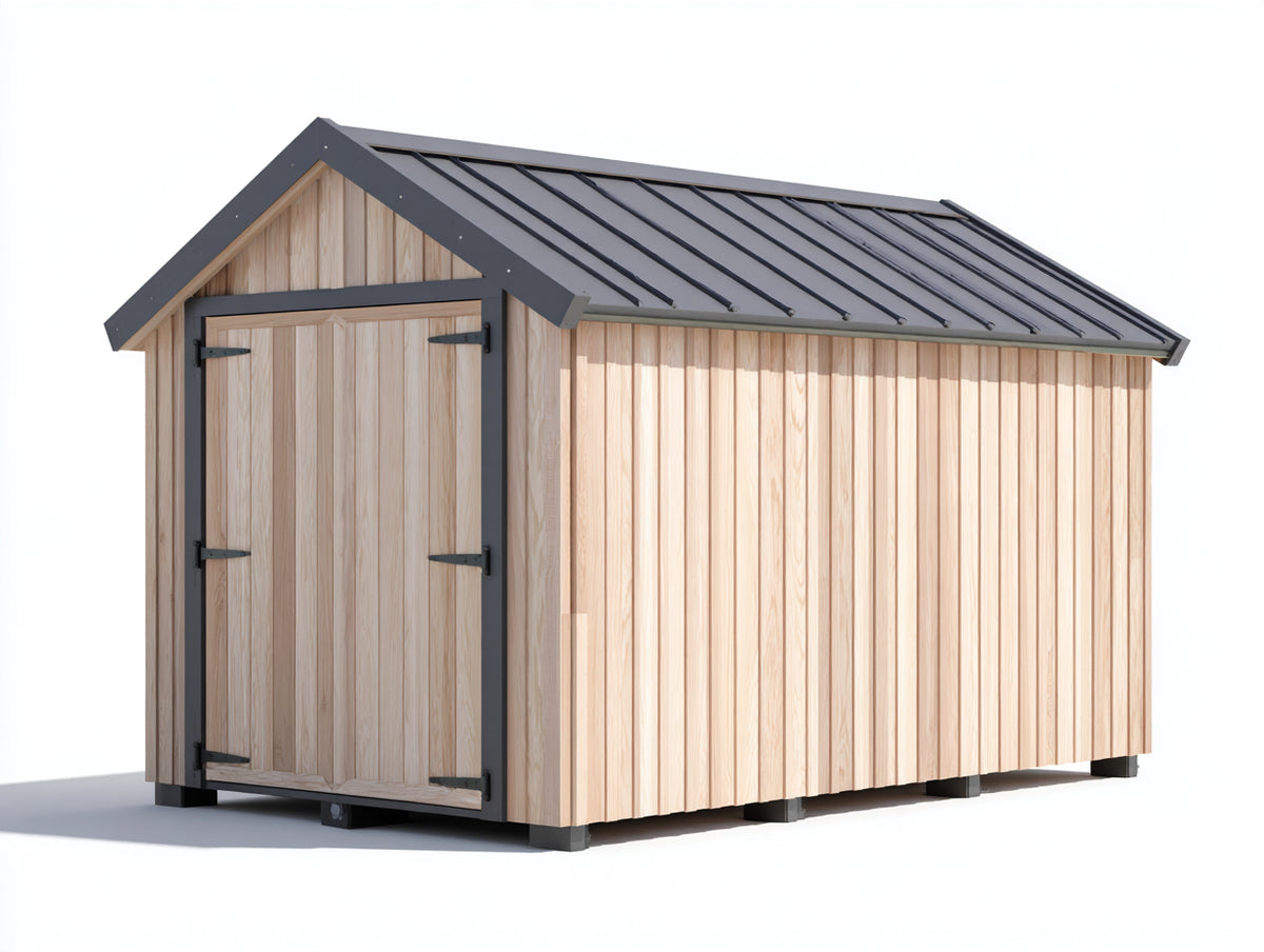 Casetta da giardino - Legno - 300 x 200 x 230 cm - Legno naturale-Grigio antracite - Stile moderno