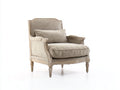 Poltrona - Velluto - 82 x 85 x 94 cm - Beige tortora - Design classico rétro