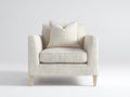 Poltrona - Tessuto - 79 x 82 x 83 cm - Bianco crema - Design moderno essenziale
