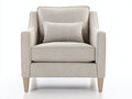 Poltrona - Tessuto - 85 x 88 x 89 cm - Beige chiaro - Design contemporaneo lineare