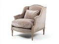 Poltrona - Velluto - 85 x 87 x 96 cm - Tortora chiaro - Design classico francese
