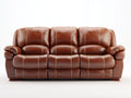 Divano a 3 posti - Pelle - 218 x 100 x 103 cm - Marrone cognac - Stile moderno con funzione reclinabile