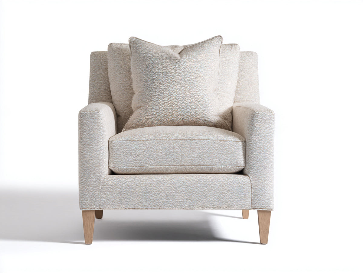 Poltrona - Tessuto - 80 x 84 x 87 cm - Beige chiaro - Design moderno elegante